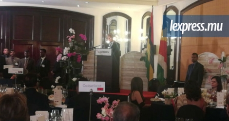 Le Premier ministre Pravind Jugnauth a prononcé un discours de circonstance au banquet d’Etat à Pointe-aux-Piments le 26 octobre 2017.