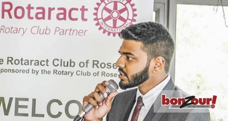 Akash Baluckram est membre du Rotaract de Rose-Belle.
