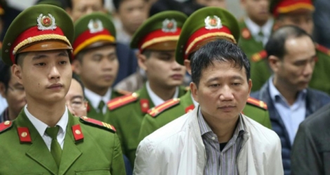 Trinh Xuan Thanh, ancien dirigeant de PetroVietnam Construction, lors de son procès à Hanoï, le 22 janvier 2018.