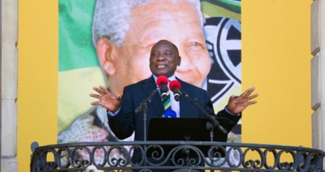 Le nouveau président sud-africain Cyril Ramaphosa, ici au Cap le 11 février 2018.