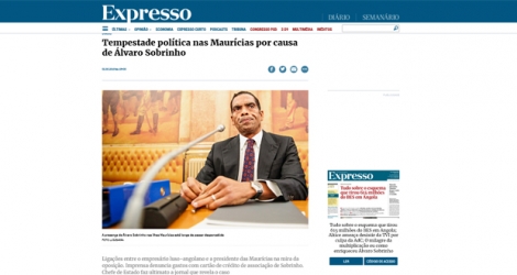 Le site portuguais Expresso évoque une tempête politique à Maurice.