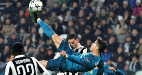 Cristiano Ronaldo (c) ouvre le score pour le Real en C1 face à la Juventus, avec un retourné acrobatique d'anthologie