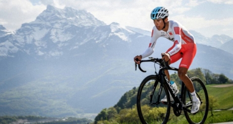 Le Colombien Egan Bernal remporte la 3e étape du Tour de Romandie le 27 avril 2018 