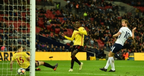 Le joueur de Tottenham Harry Kane buteur lors de la réception de Watford.