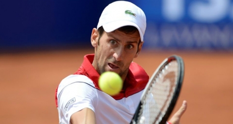 Le Serbe Novak Djokovic face au Slovaque Martin Klizan lors du tournoi de Barcelone