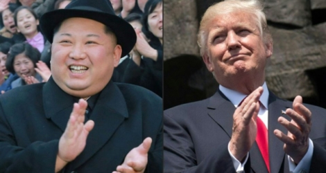 Kim Jong Un et le président américain Donald Trump.