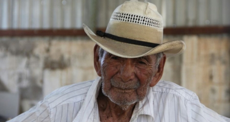 El mexicano Manuel García Hernández, quien afirma tener 121 años de edad, el 16 de mayo de 2018 en su casa de Ciudad Juárez, México.