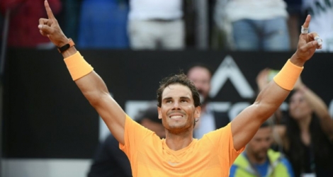 L'Espagnol Rafael Nadal remporte pour la 8e fois le tournoi de Rome, le 20 mai 2018.
