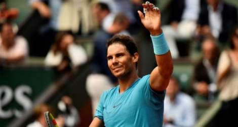 Rafael Nadal vainqueur de l'Italien Simone Bolelli au premier tour à Roland-Garros.