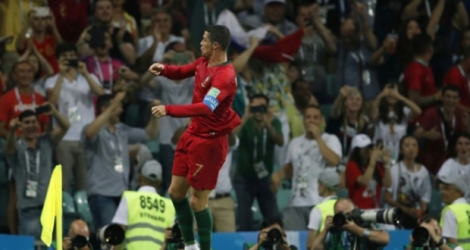 L'attaquant vedette du Portugal Cristiano Ronaldo, auteur d'un triplé face à l'Espagne lors du Mondial, le 15 juin 2018 à Sotchi.