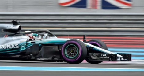 Le Britannique Lewis Hamilton lors des qualifications du Grand Prix de France, le 23 juin 2018 au Castellet (Var).