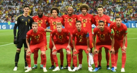 L'équipe de Belgique avant le quart de finale du Mondial contre le Brésil.