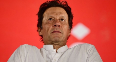 L'opposant politique pakistanais Imran Khan, candidat à la présidentielle, lors d'un meeting de campagne, le 21 juillet 2018 à Islamabad.