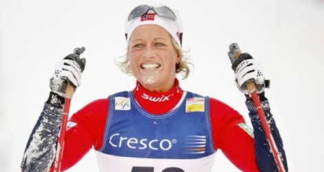 La Norvégienne Vibeke Skofterud le 24 novembre 2007 lors du 10 km free style en Coupe du monde à Beitostolen
