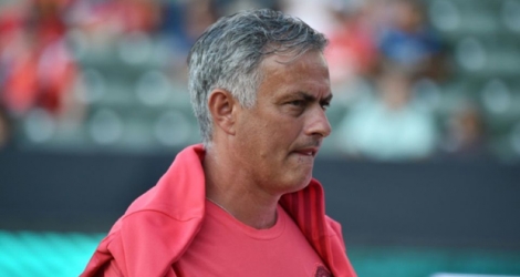 L'entraîneur portugais de Manchester United Jose Mourinho avant un match de pré-saison contre l'AC Milan à Carson, en Californie, le 25 juillet 2018 