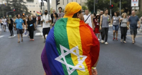 Un participant à la Gay Pride à Jérusalem le 2 août 2018.