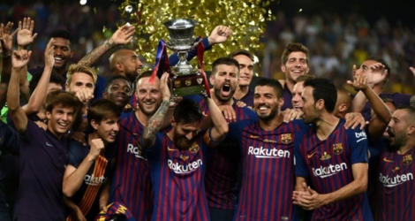 Le Barça a gagné la Supercoupe d'Espagne contre le FC Séville, le 12 août à Tanger au Maroc.