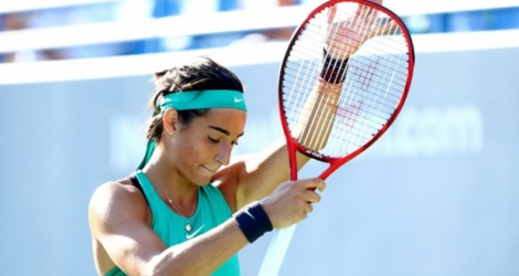 La Française Caroline Garcia battue par la Portoricaine Monica Puig en quarts de finale du tournoi de New Haven, dans le Connecticut, le 23 août 2018