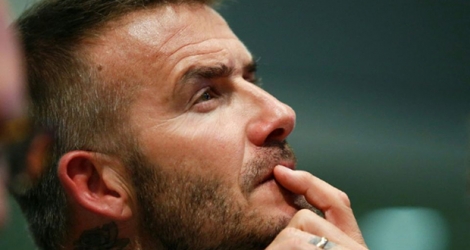L'icône anglaise David Beckham, lors de son audition dans le cadre de son projet d'installation d'une franchise MLS, le 12 juillet 2018 à Miami.