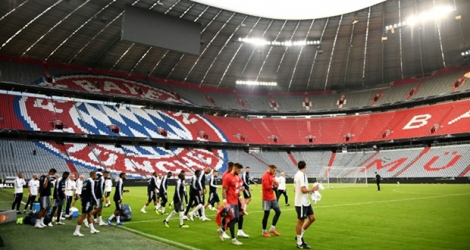 Séance d'entraînement des Bleus à Munich, le 5 septembre 2018 à la veille du match contre l'Allemagne.