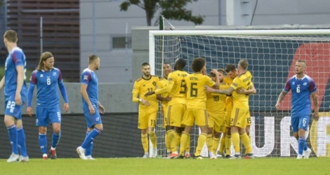 La Belgique en match de Ligue des nations contre l'Islande, le 11 septembre 2018 à Reykjavik