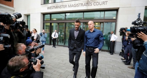 Le gardien français Hugo Lloris quitte le tribunal londonien de Westminster, à l'issue de sa condamnation, le 12 septembre 2018.