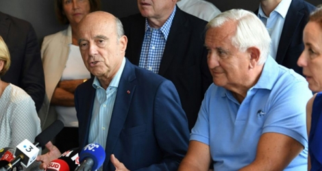 Alain Juppé et Jean-Pierre Raffarin le 9 septembre 2018 à Bordeaux