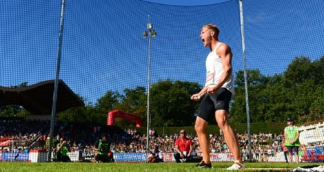 Kevin Mayer proche du record du monde du décathlon de l'Américain Ashton lors du Décastar de Talence le 16 septembre 2018