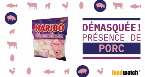 L’ONG Foodwatch a trouvé de la gelatine de porc dans les chamallows Haribo, entre autres.