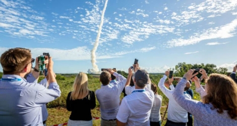 Décollage d'Ariane 5 le 25 juillet 2018 à Kourou.