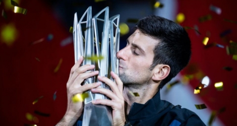 Le Serbe Novak Djokovic, vainqueur du Masters 1000 de Shanghai, le 14 octobre 2018.
