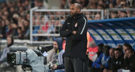 Thierry Henry en déplacement avec Monaco à Strasbourg, pour ses débuts comme entraîneur en Ligue 1, le 20 octobre 2018.