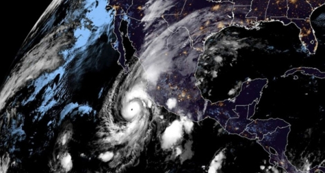 Photo satellite de l'ouragan Willa dans le Pacifique, au large des côtes du Mexique, le 22 octobre 2018.