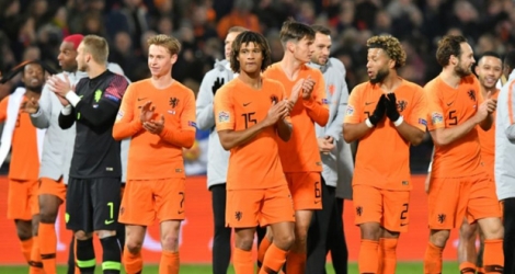 Les Pays-Bas vainqueur de la France 2-0 à Rotterdam en Ligue des nations le 16 novembre 2018.
