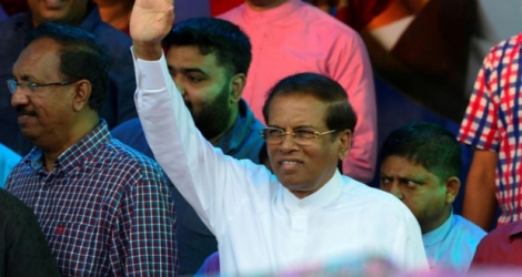 Le président srilankais Maithripala Sirisena à Colombo le 5 novembre 2018.