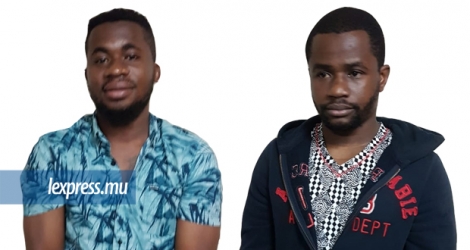 (De g. à dr.) Okokpujie Marvis, 26 ans, et Nnadi Anthony, 28 ans.