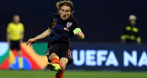 Le Croate Luka Modric lors du match de Ligue des Nations contre l'Espagne, à Zagreb