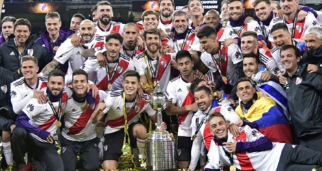 River Plate vainqueur lors de la finale retour face à Boca Juniors à Madrid