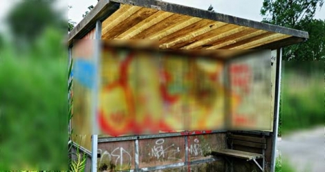 (Photo d’illustration)Les graffitis étaient sur l’arrêt d’autobus à Camp-Chapelon. 