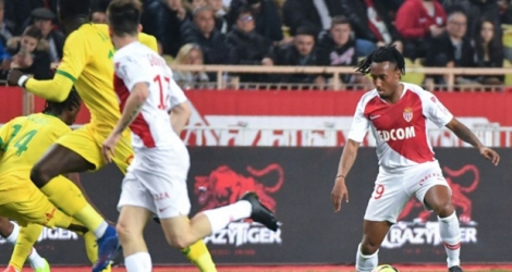 Le milieu de terrain de Monaco Gelson Martins buteur lors de la victoire 1-0 à domicile face à Nantes le 16 février 2019.
