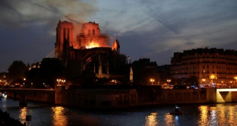 Notre-Dame en flammes, à Paris le 15 avril 2019.