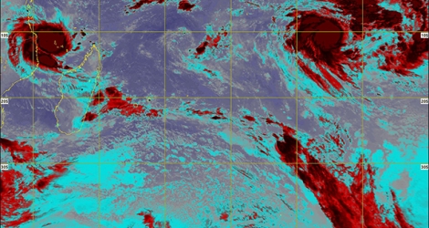 Image satellite des conditions météo pour ce jeudi 25 avril, avec la formation d’une masse nuageuse venant du Sud. 