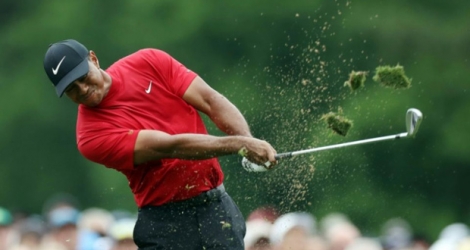 L'Américain Tiger Woods lros du Masters d'Augusta le 14 avril 2019.