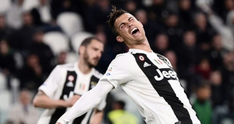 L'attaquant de la Juventus Cristiano Ronaldo buteur lors du match nul 1-1 face au Torino le 3 mai 2019.