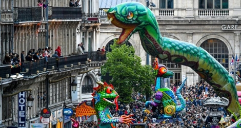 La grande parade marquant le lancement du festival «Eldorado» consacré au Mexique, le 4 mai 2019 à Lille.