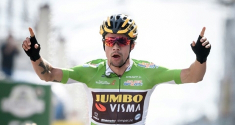 Le Slovène Primoz Roglic lors de la 1re étape du Tour de Romandie le 1er mai 2019.
