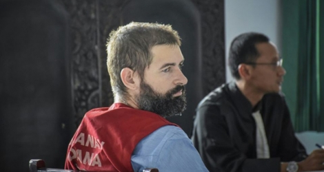 Félix Dorfin à son procès, au tribunal de Mataram, le 1er avril 2019.