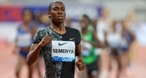 Caster Semenya le 3 mai 2019 sur le 800m de Ligue de diamant à Doha.