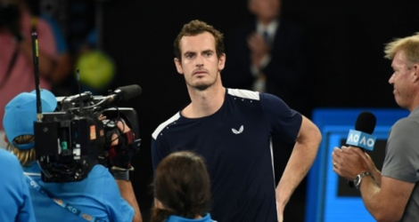 Andy Murray à l'issue de son dernier match à l'Open d'Australie à Melbourne, le 14 janvier 2019.
