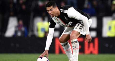 L'attaquant international portugais de la Juventus, Cristiano Ronaldo, lors du match de Serie A face à l'Atalanta, à Turin, le 19 mai 2019.